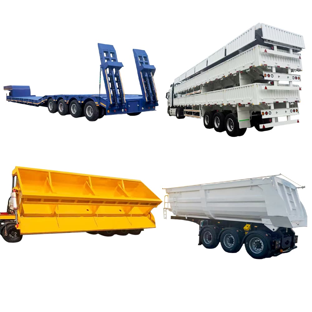 Mining truck and transport trailer product range prepared for project comparison